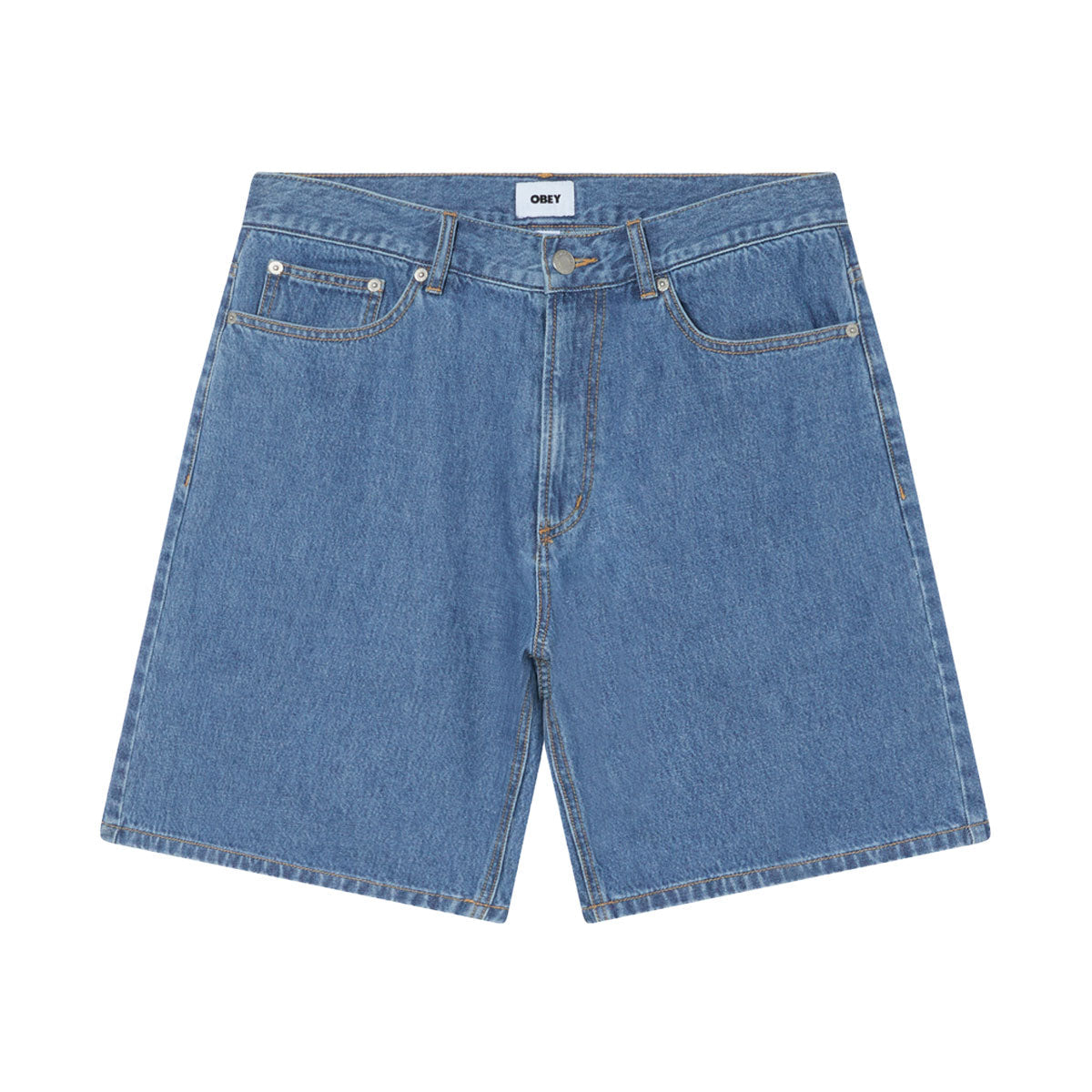 Obey Emerson Denim Shorts - Salty Blue Stone Wash image 1