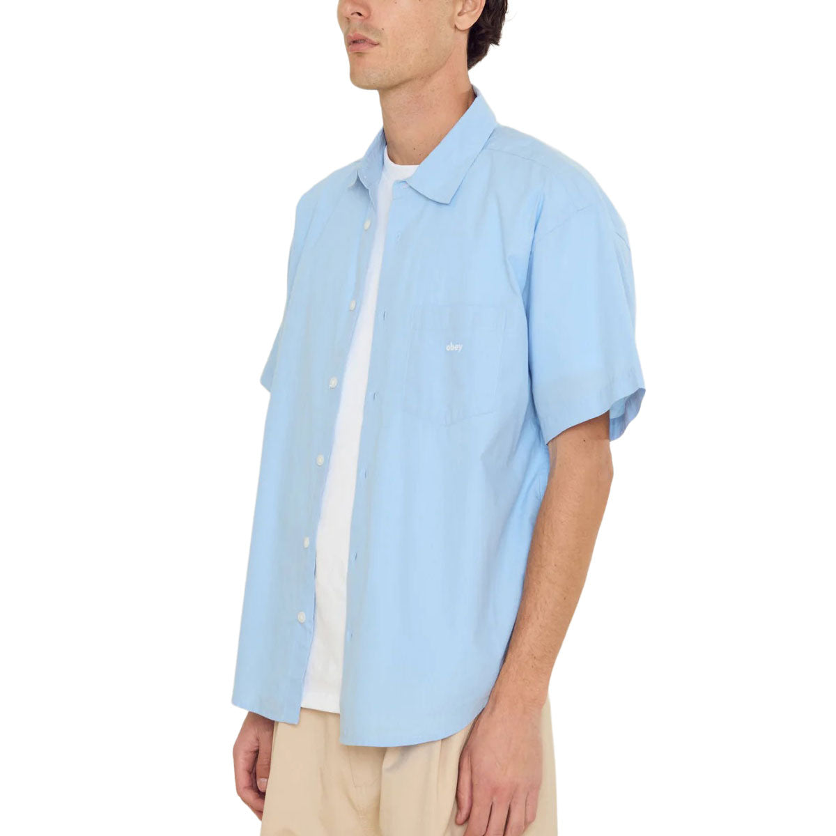 Obey Jamie Woven Shirt - Sky Blue Multi image 5