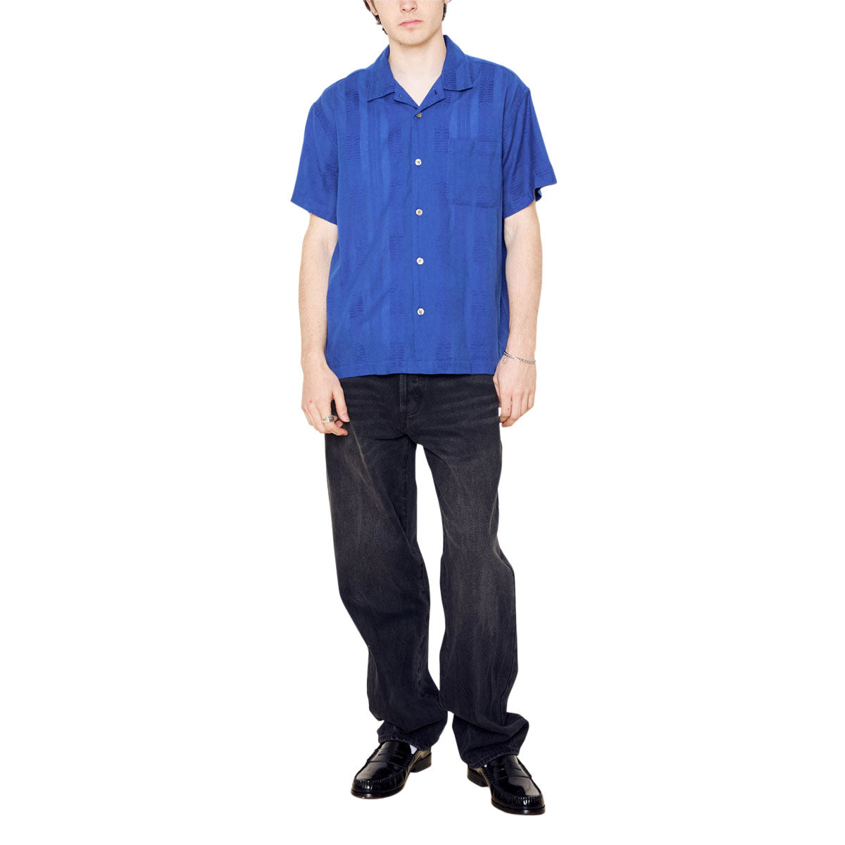 Obey Samuel Woven Shirt - Dazzling Blue Multi image 5