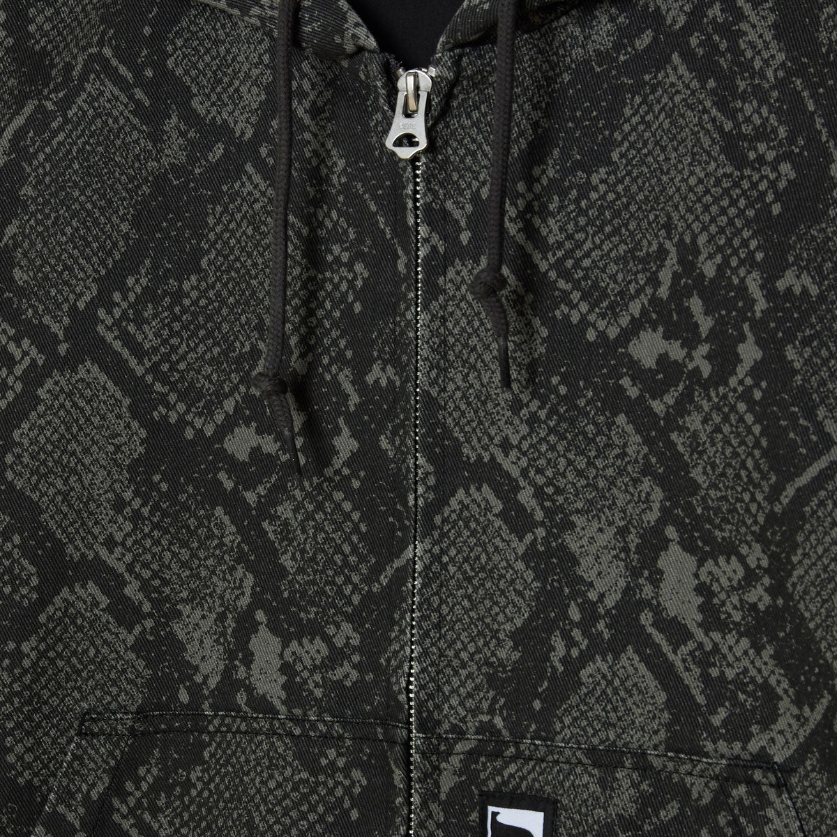 Obey Glen Zip Up Jacket - Grey Snake image 3