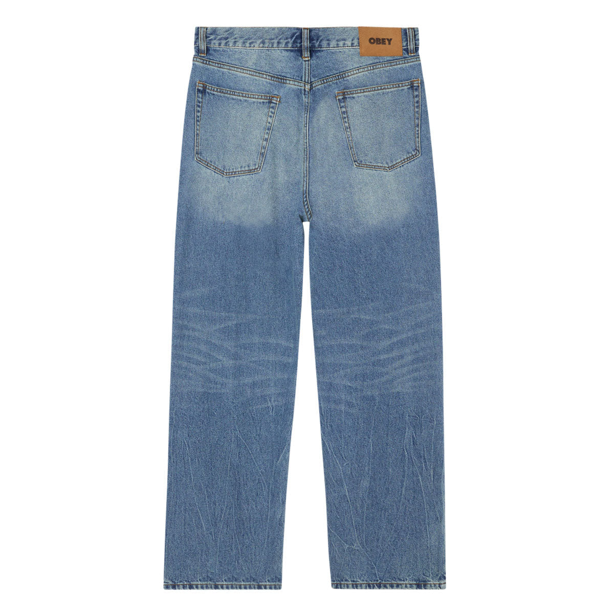 Obey Classic Baggy Denim Jeans - Heavy Vintage Light Indigo image 2