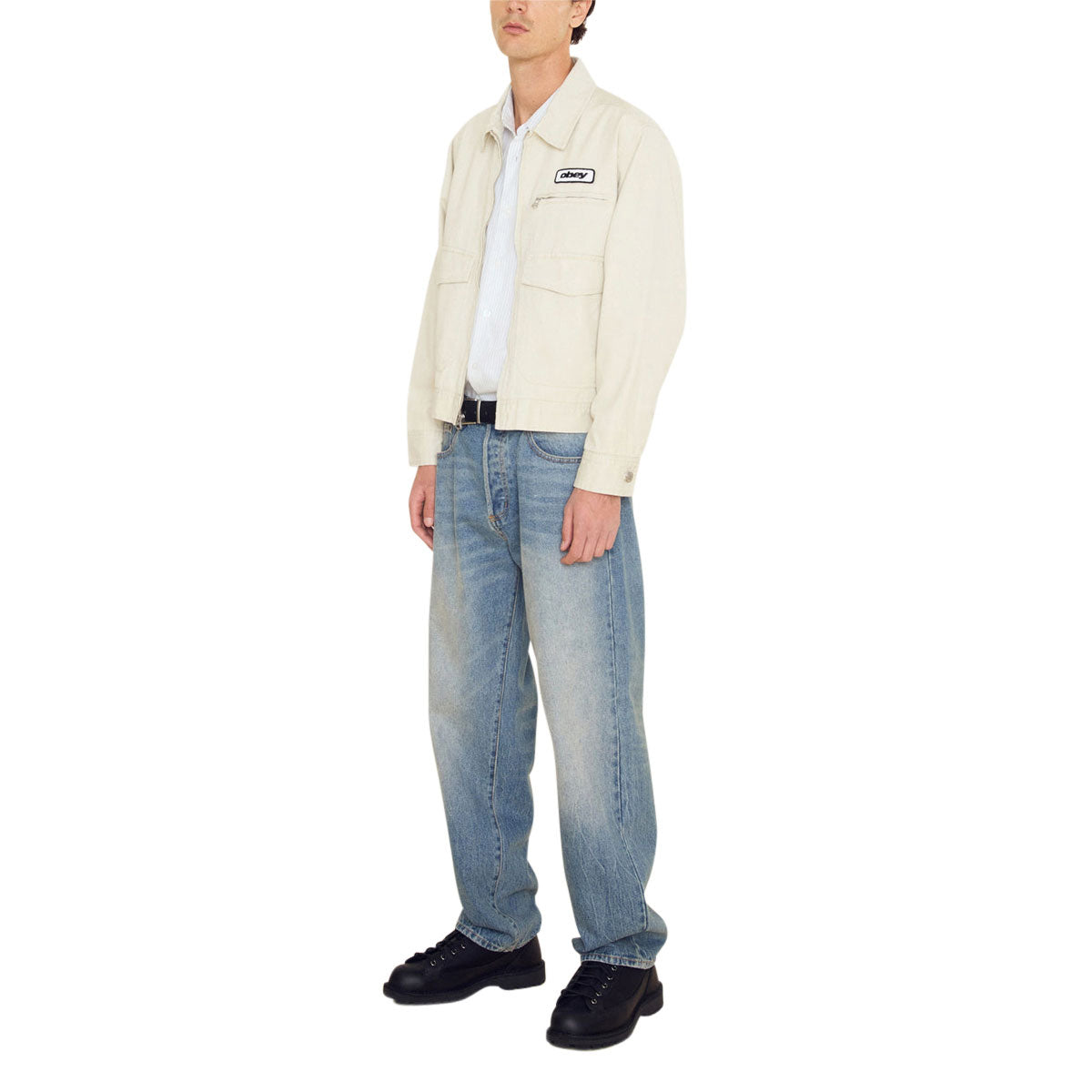 Obey Classic Baggy Denim Jeans - Heavy Vintage Light Indigo image 4