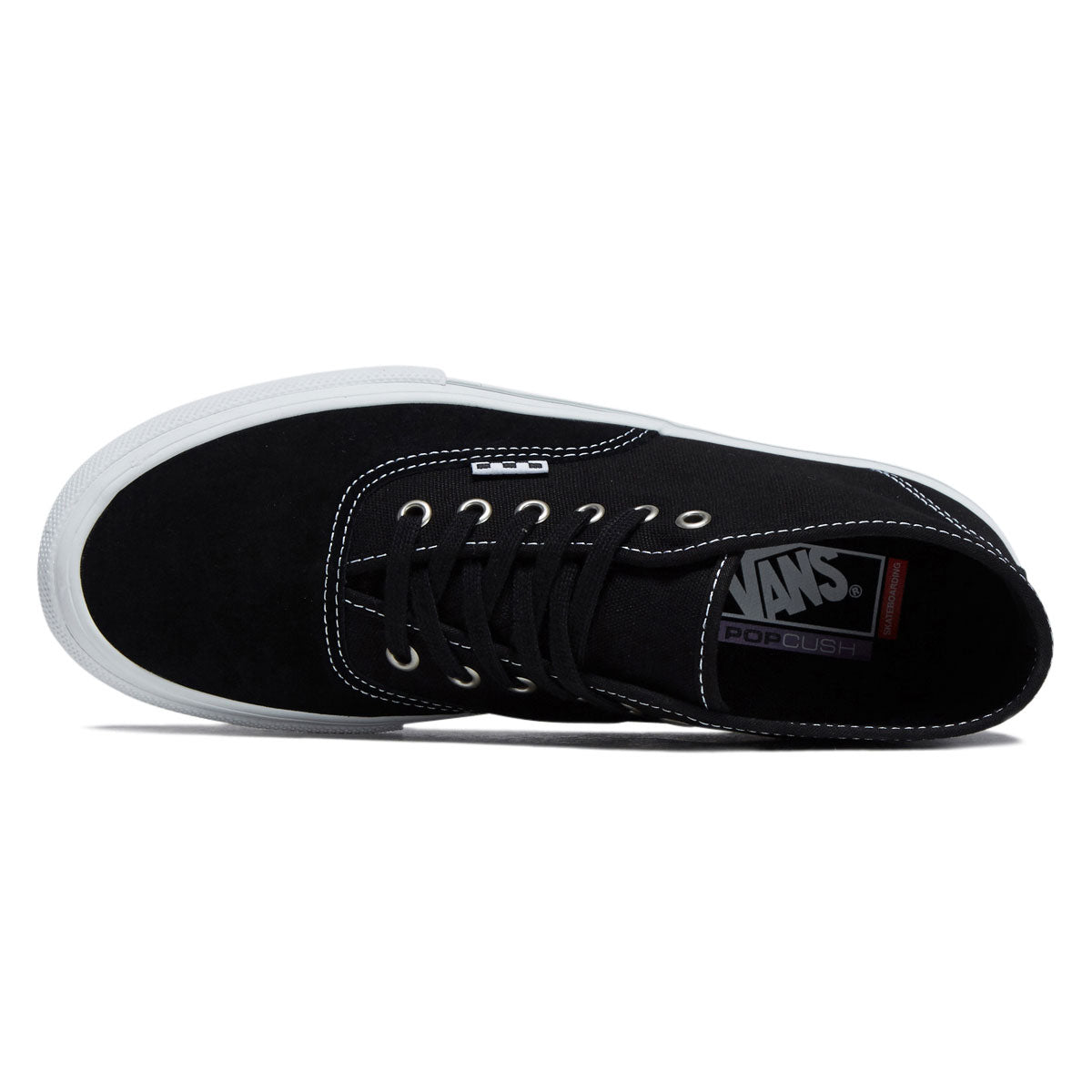 Vans Skate Authentic Mid Shoes - Black/White image 3