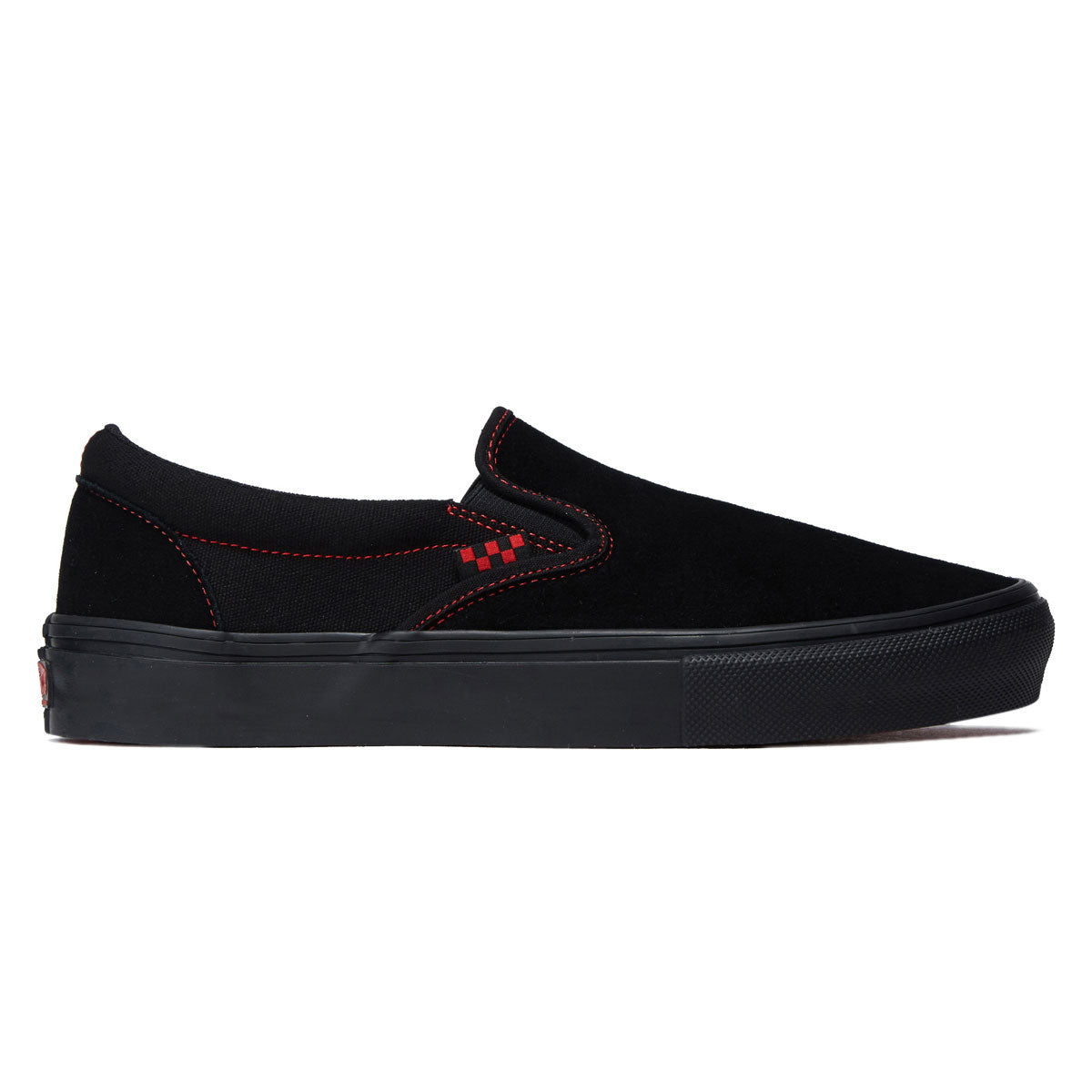 Vans Skate Slip-On Shoes - Black/Black/Red image 1