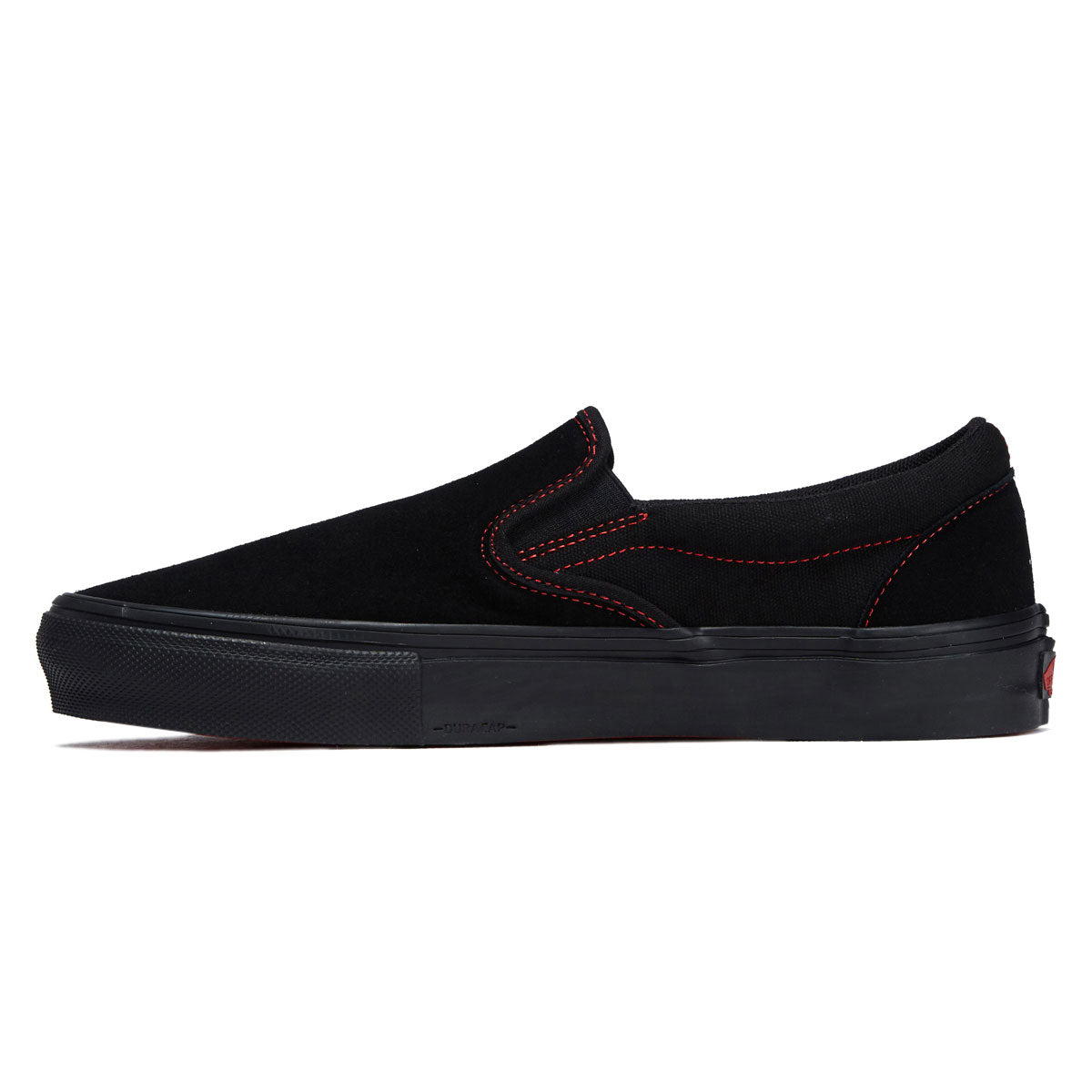 Vans Skate Slip-On Shoes - Black/Black/Red image 2
