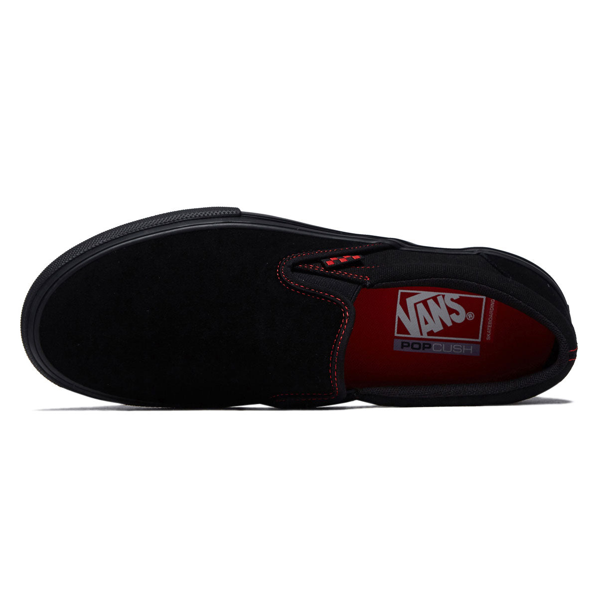 Vans Skate Slip-On Shoes - Black/Black/Red image 3