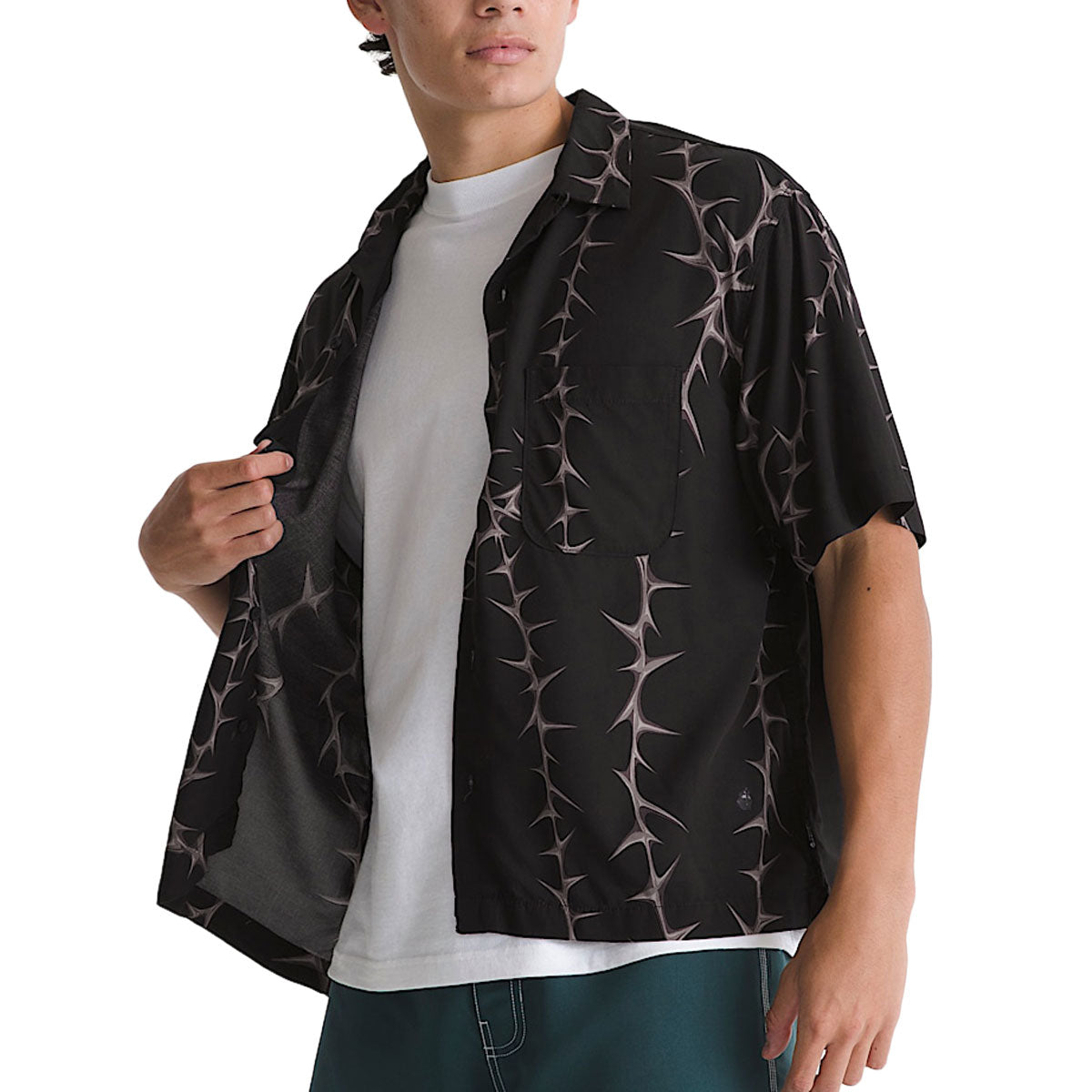 Vans Van Doren Printed Camp Shirt - Black image 2