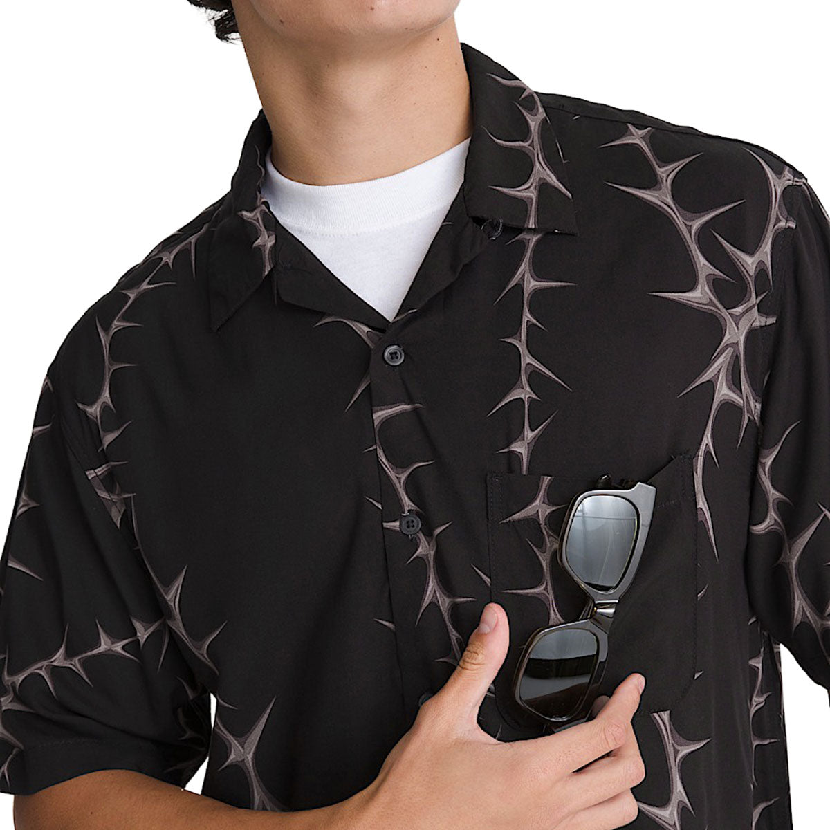 Vans Van Doren Printed Camp Shirt - Black image 4