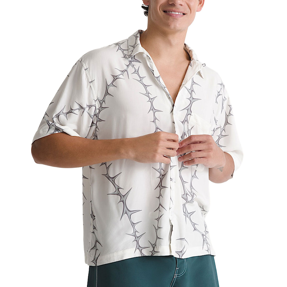 Vans Van Doren Printed Camp Shirt - White image 2