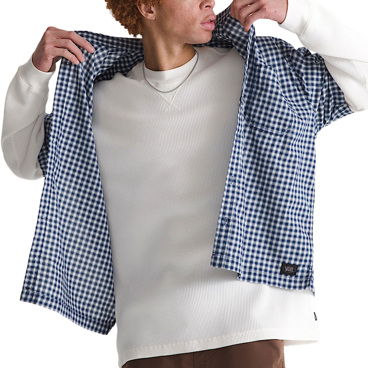 Vans Larkspur Mini Plaid Shirt - Deep Indigo image 2