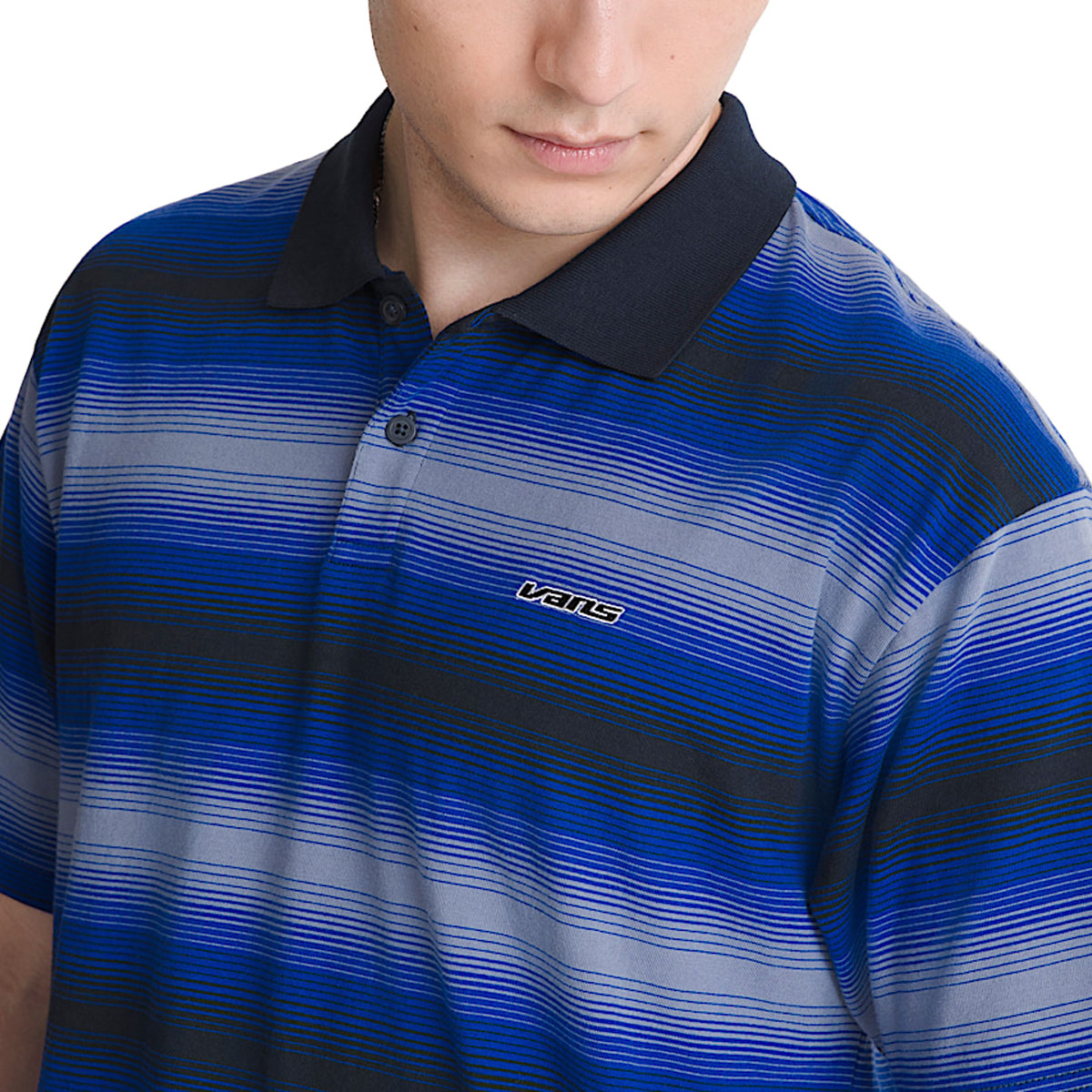 Vans Molino Shadow Stripe Polo Shirt - Royal Cobalt image 3
