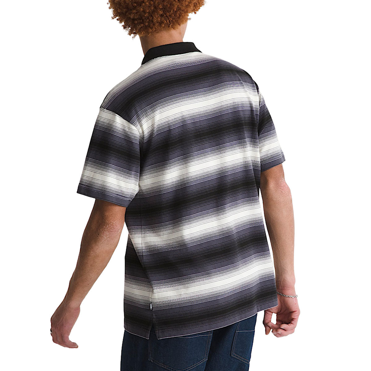 Vans Molino Shadow Stripe Polo Shirt - Steel Shadow image 2