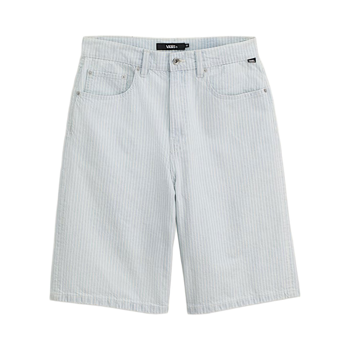 Vans Check 5 Baggy Striped Denim Shorts - Blue Ice Stripe image 1