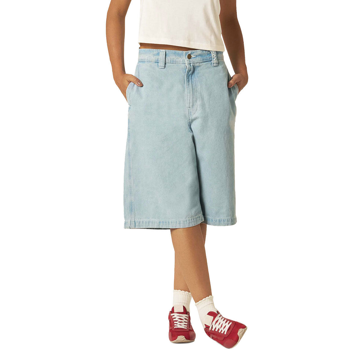 Vans LX Authentic Chino Baggy Denim Shorts - Light Stonewash image 4