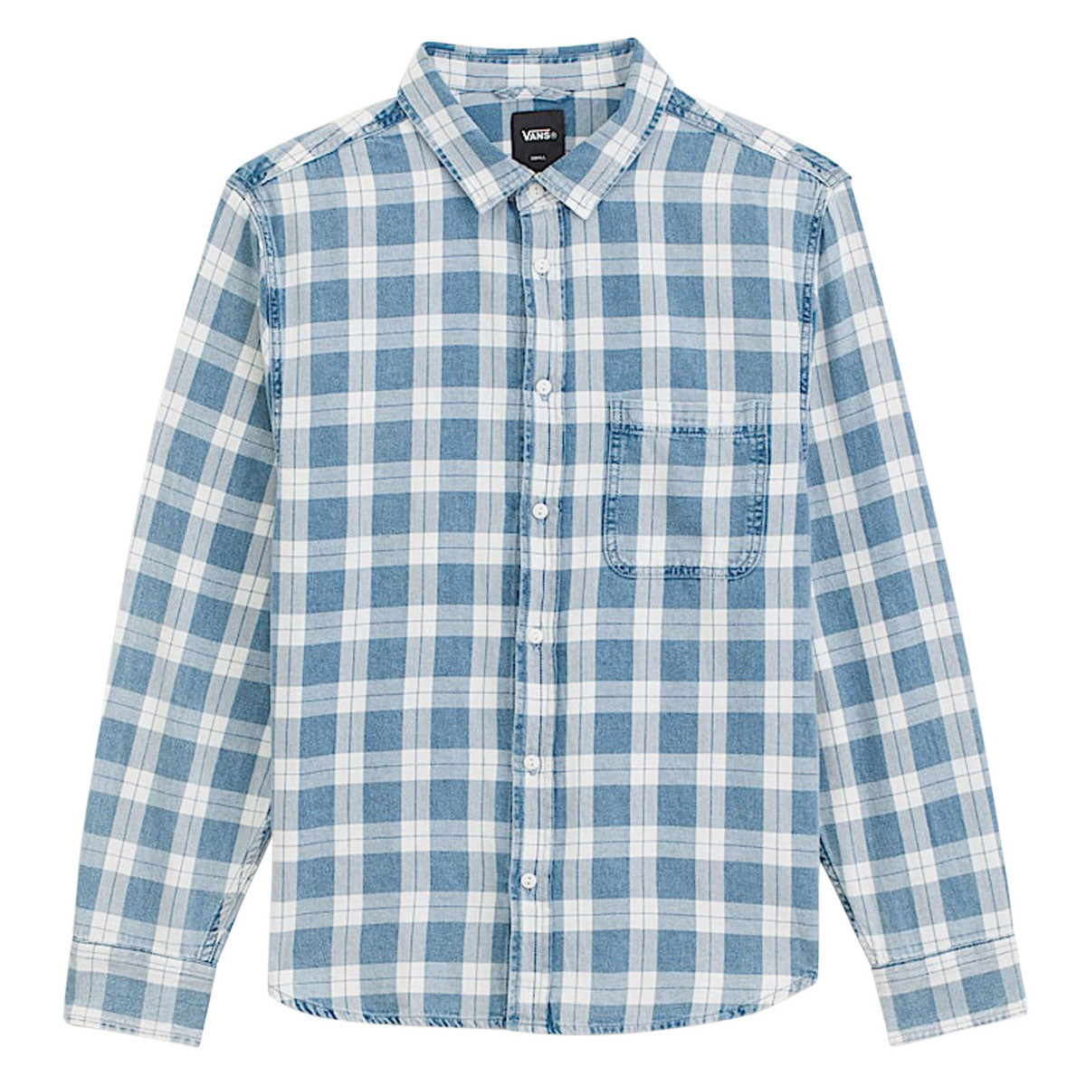 Vans Lawson Vintage Indigo Long Sleeve Shirt - Bleach Indigo image 4