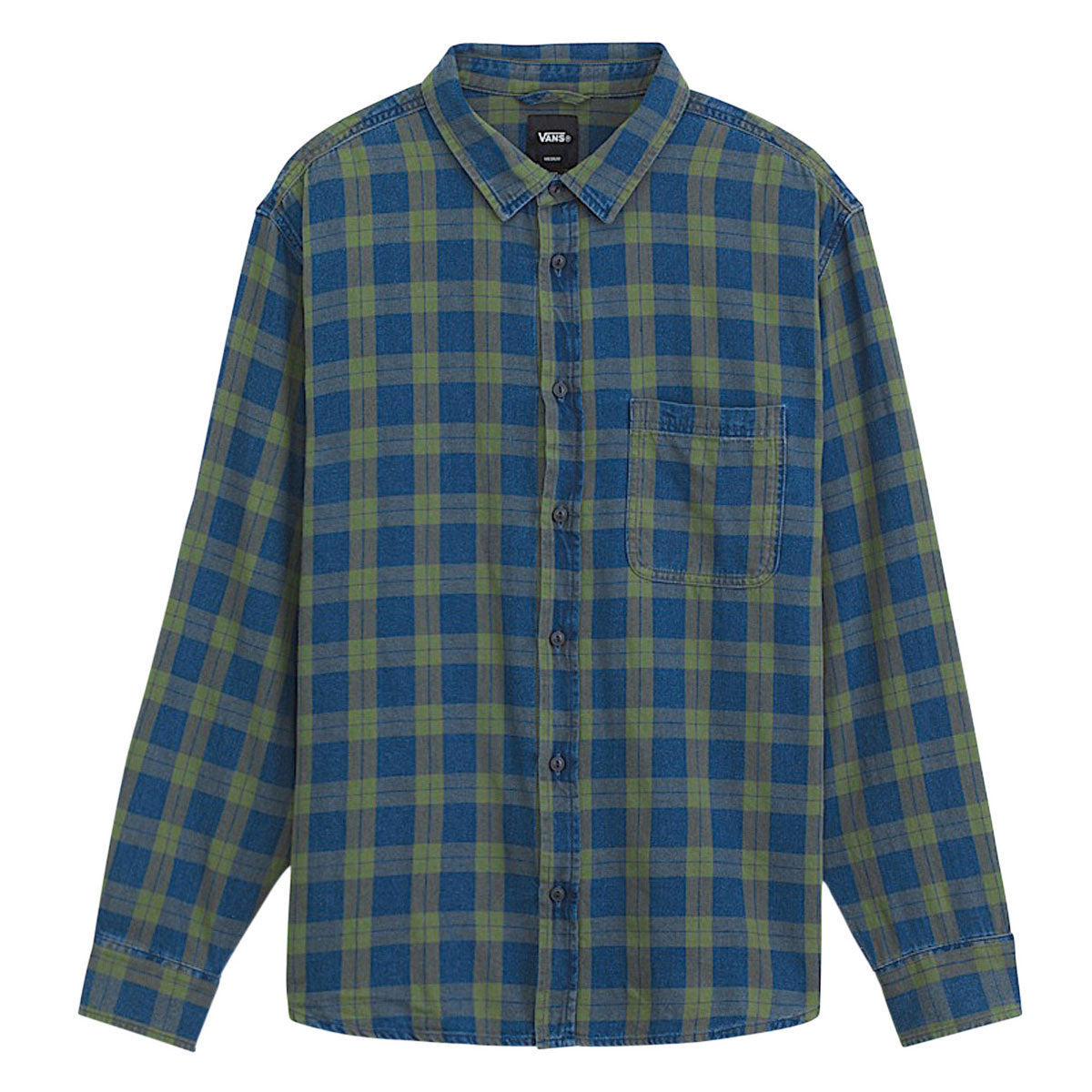 Vans Lawson Vintage Indigo Long Sleeve Shirt - Green Balsam image 4