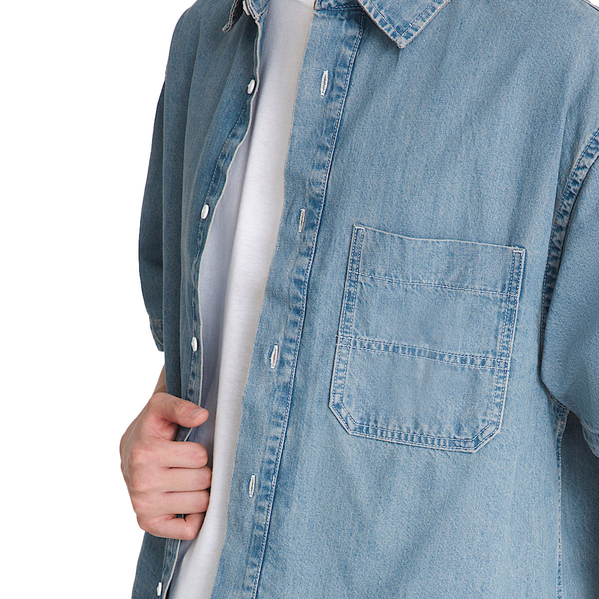 Vans Cyrus Straight Hem Denim Woven Shirt - Stonewash Blue image 3