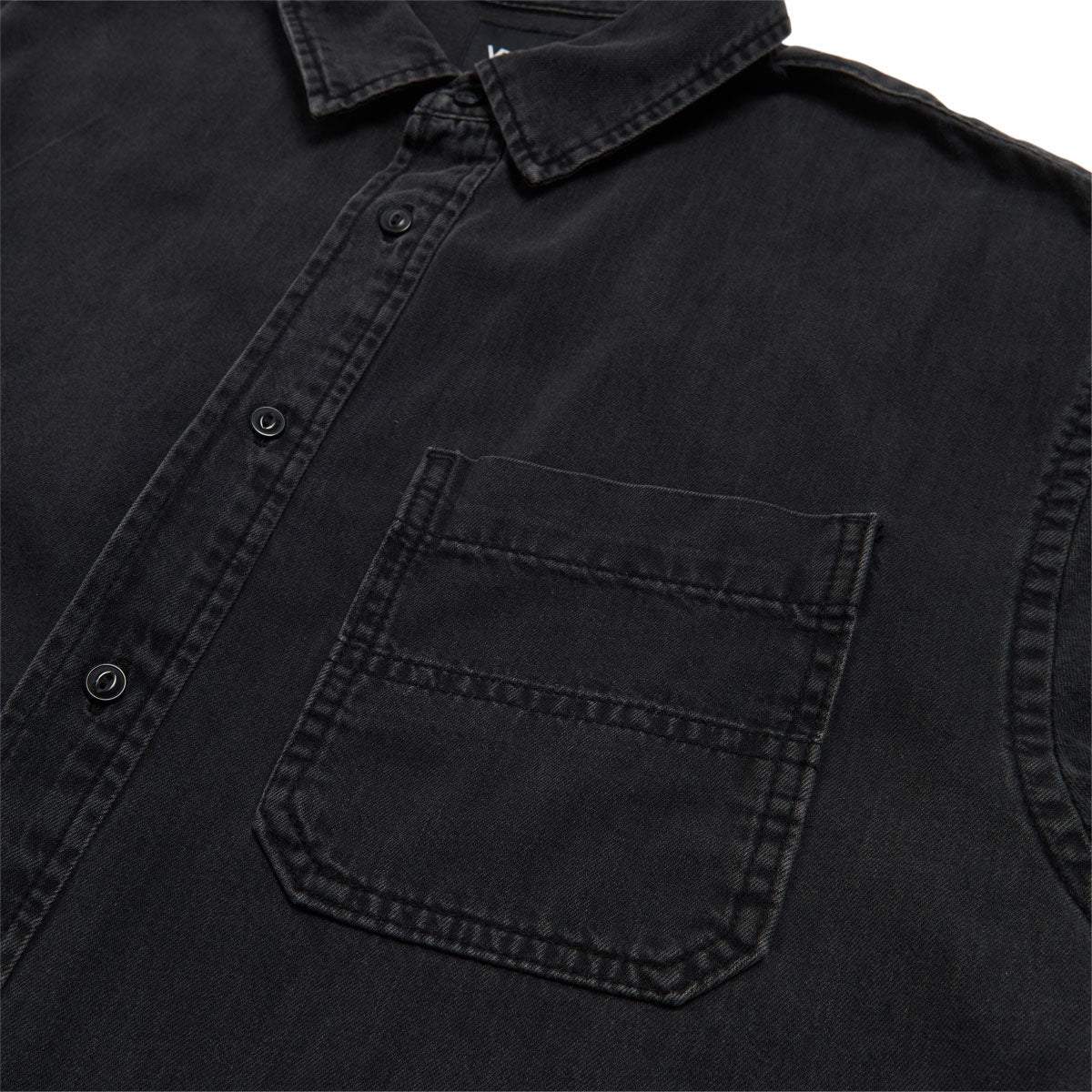 Vans Cyrus Straight Hem Denim Woven Shirt - Washed Black image 3