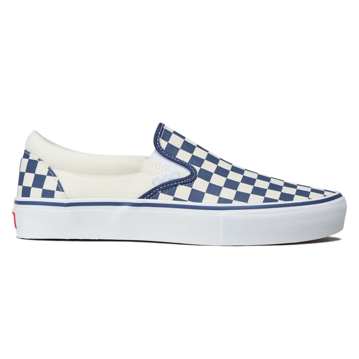 Vans Skate Slip-On Shoes - Blue Checkerboard image 1