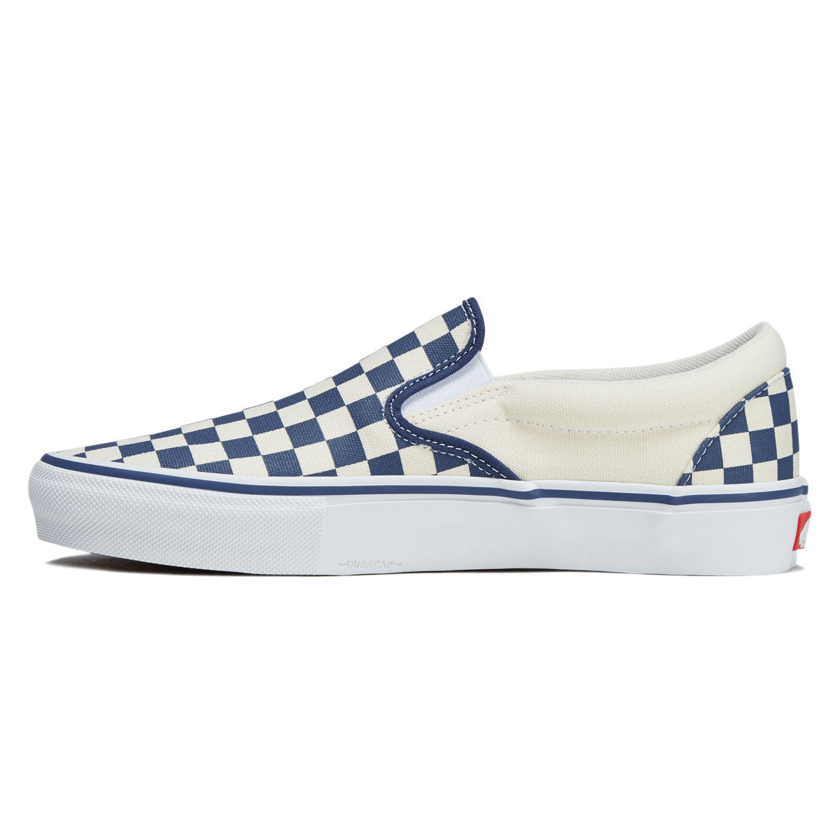 Vans Skate Slip-On Shoes - Blue Checkerboard image 2