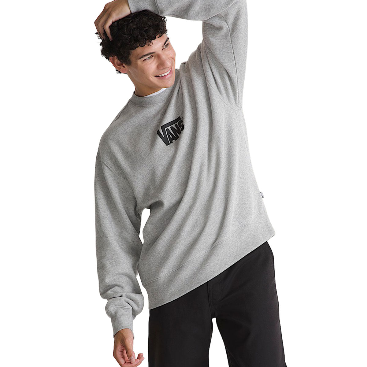 Vans Stretch Logo Crew Sweatshirt - Cement Heather image 2