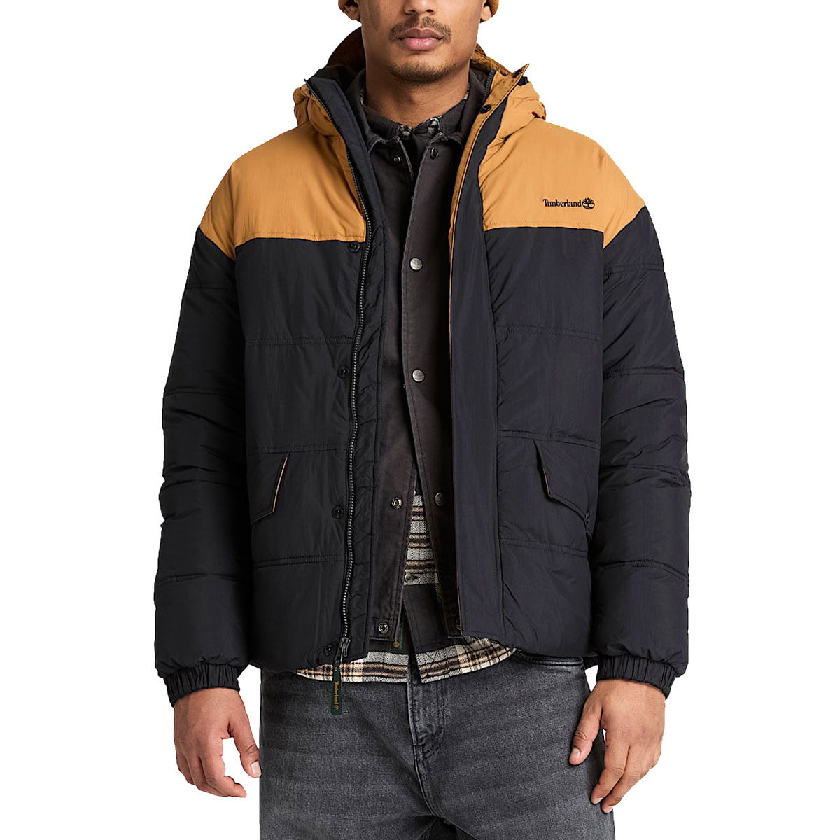 Timberland DWR Synthetic Puffer Jacket - Black/Wheat Boot image 1