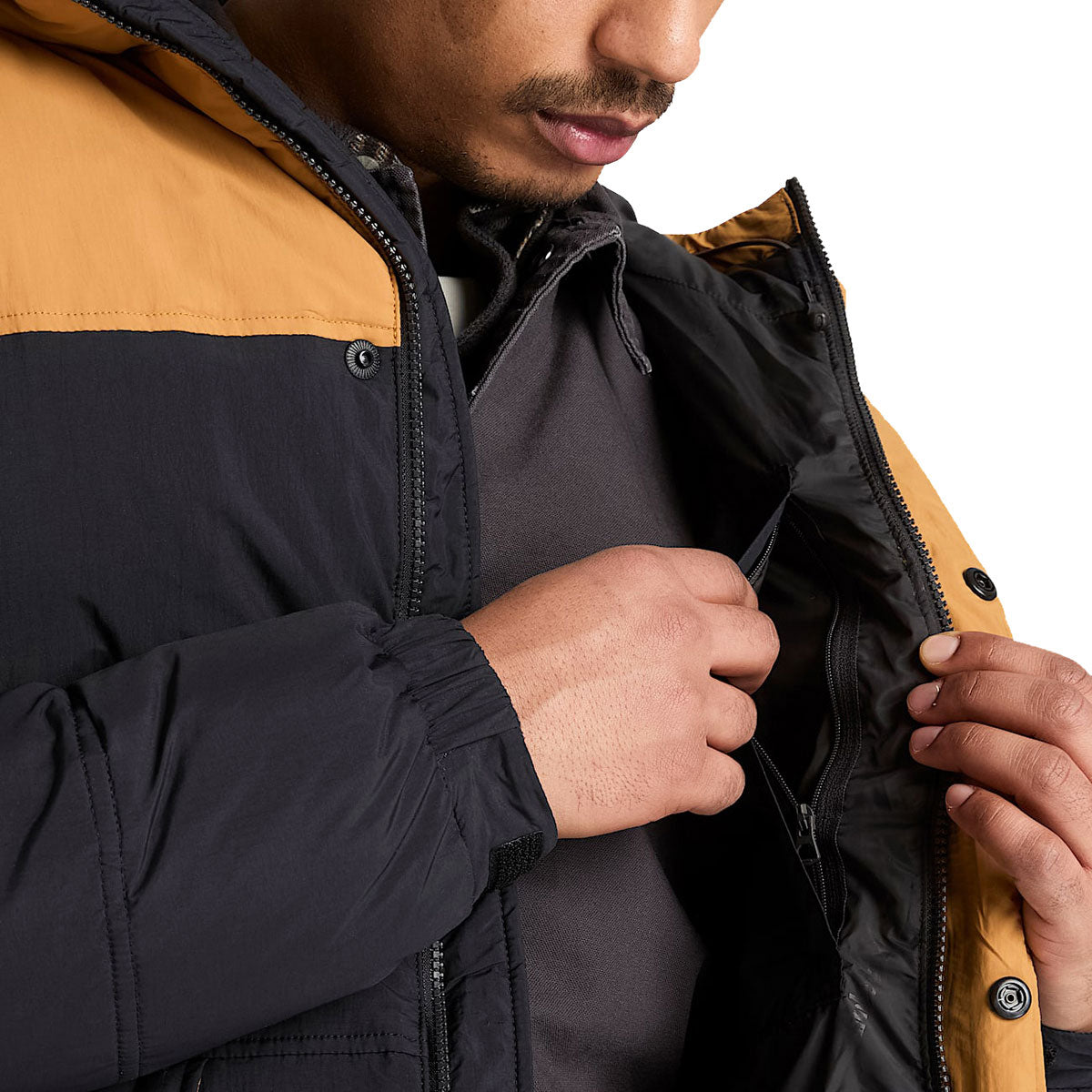 Timberland DWR Synthetic Puffer Jacket - Black/Wheat Boot image 3