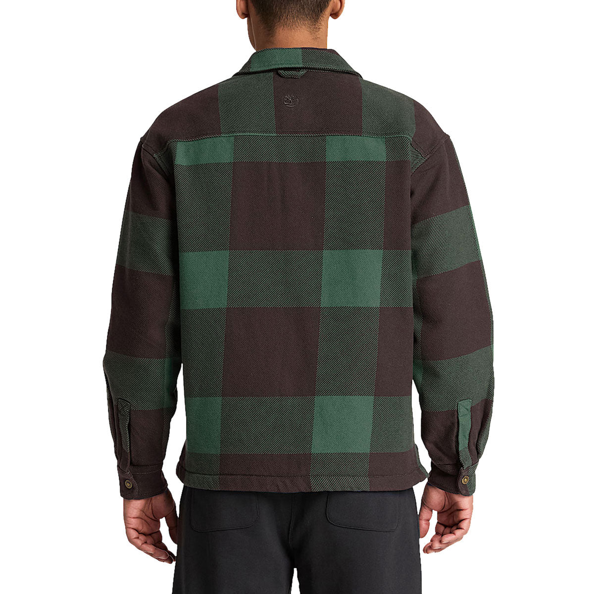Timberland Fleece Lined Checkered Long Sleeve Over Shirt - Mole YD image 3