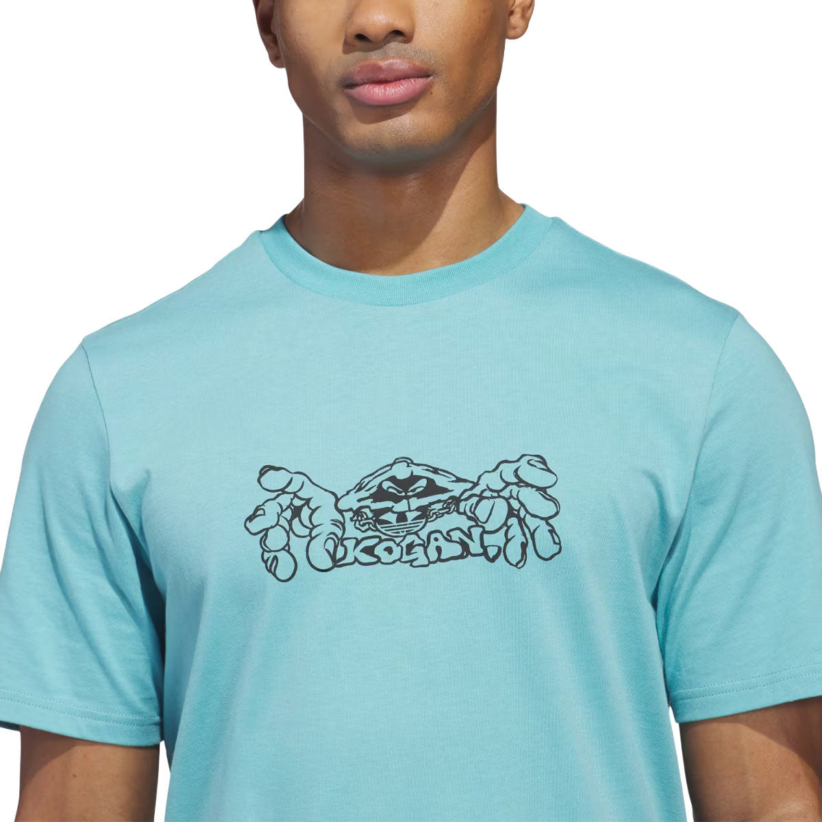 Adidas Kogan Logo T-Shirt - Preloved Blue/Black image 4
