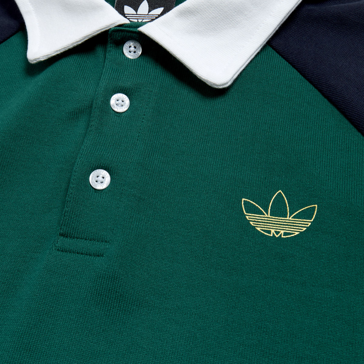 Adidas Tyshawn Rugby Shirt - Collegiate Green/Legend Ink image 2