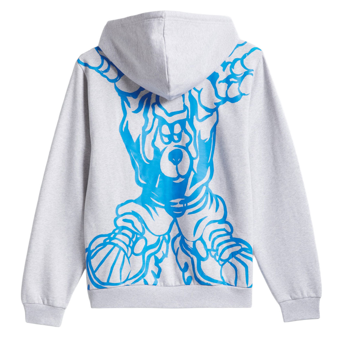 Adidas Kogan Hoodie - Light Grey Heather/Lucid Ray Blue image 5