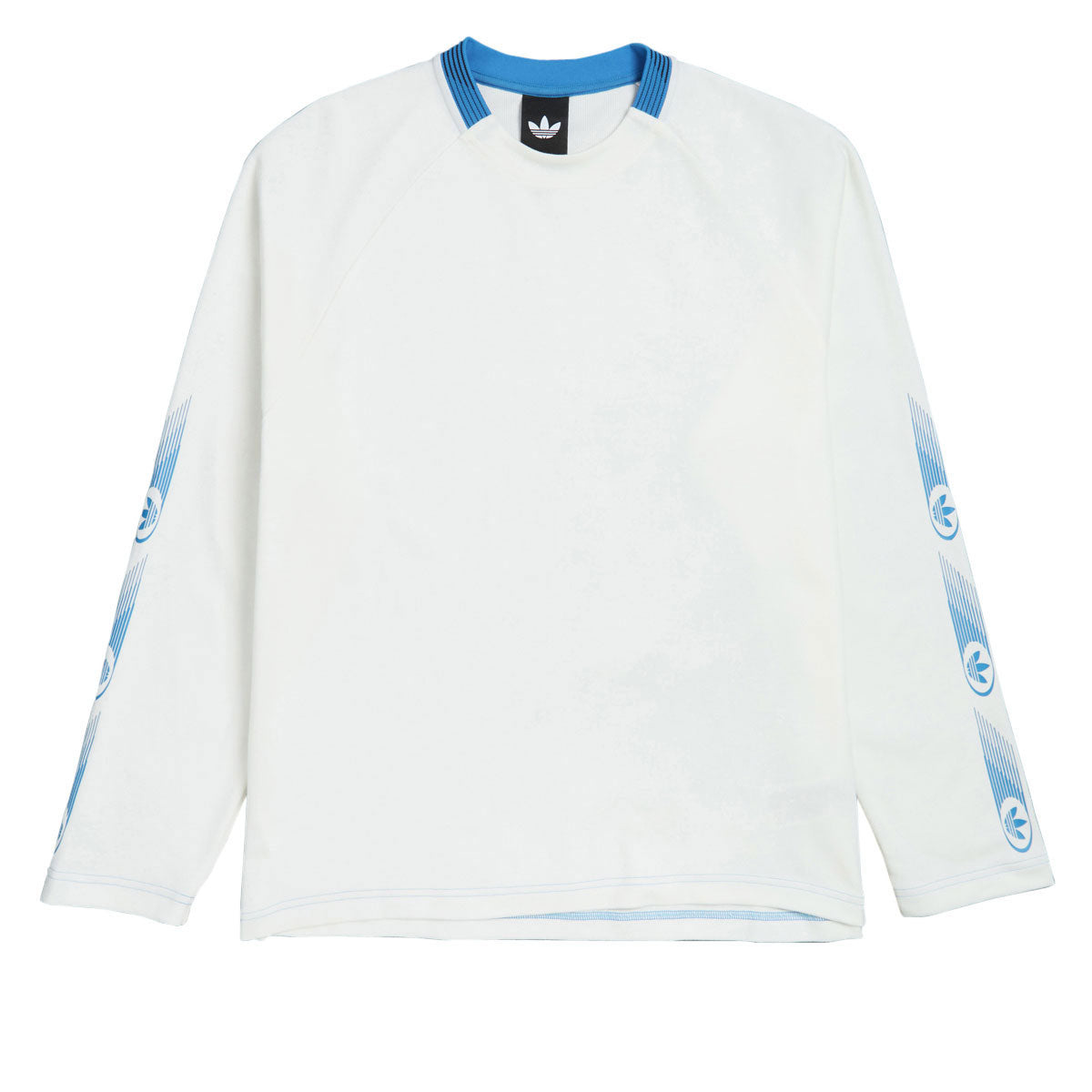 Adidas Skate Form Long Sleeve T-Shirt - Core White/Lucid Ray Blue image 1
