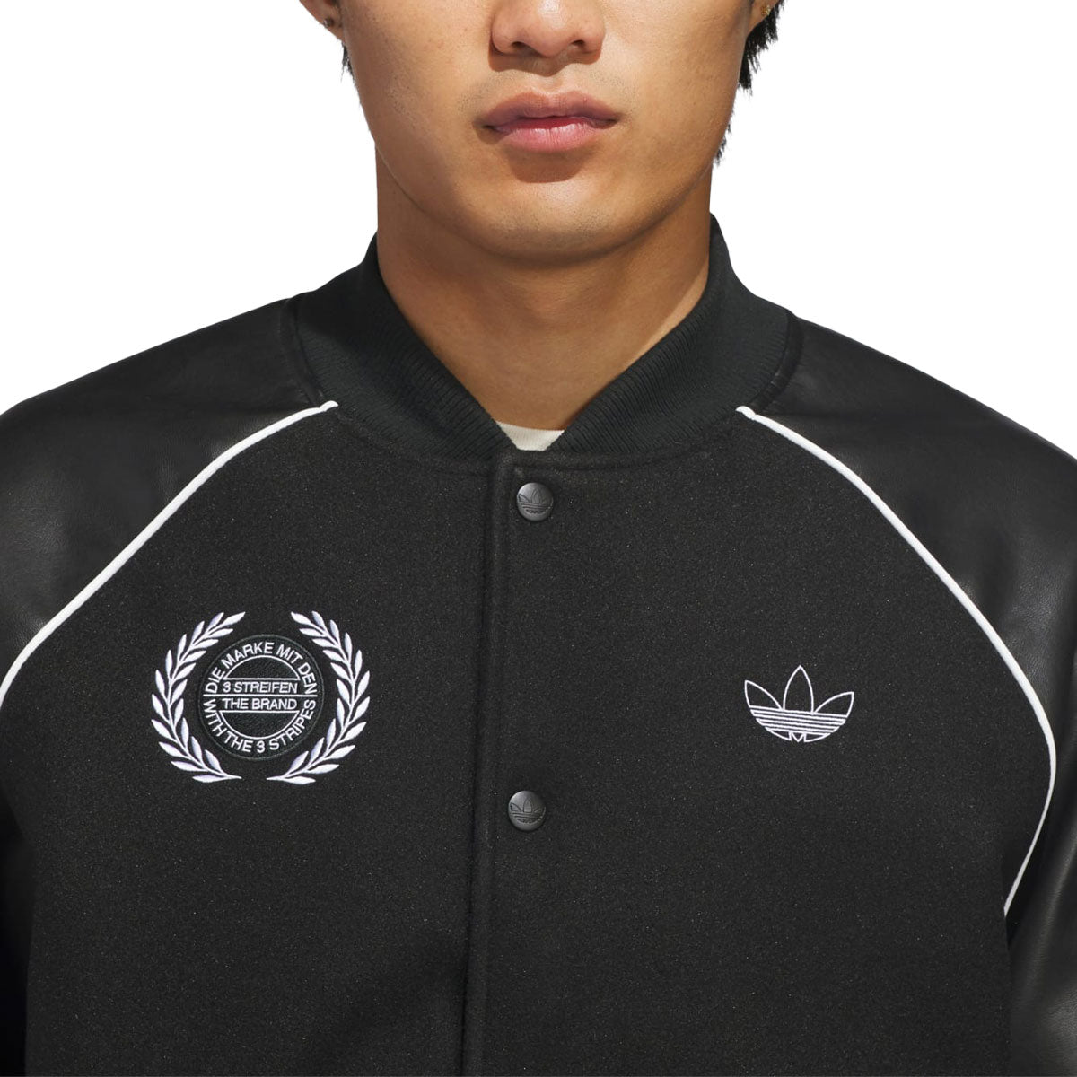 Adidas Tyshawn Letterman Jacket - Black/White image 4