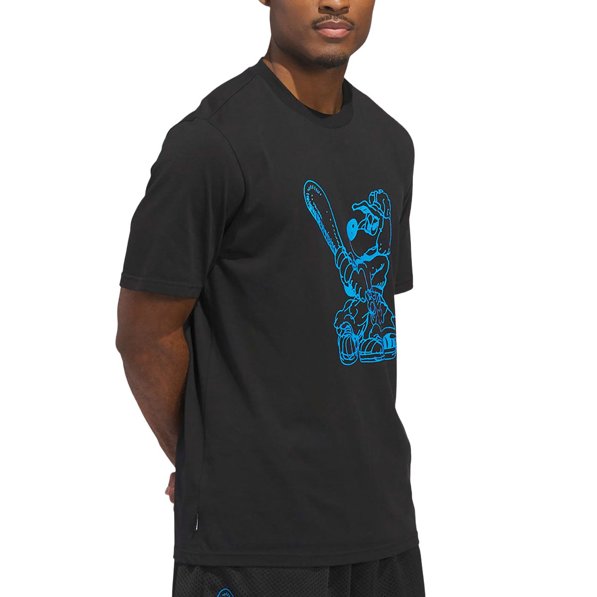 Adidas Kogan Dog T-Shirt - Black/Lucid Ray Blue image 2