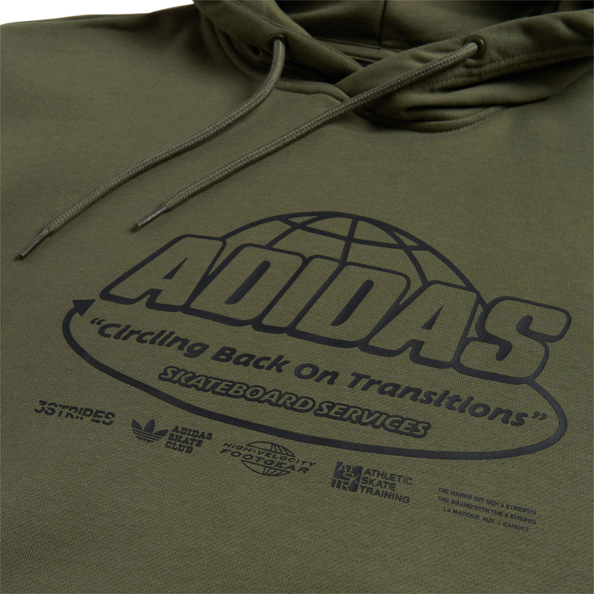 Adidas Skate Adi Core Hoodie - Olive Strata image 2