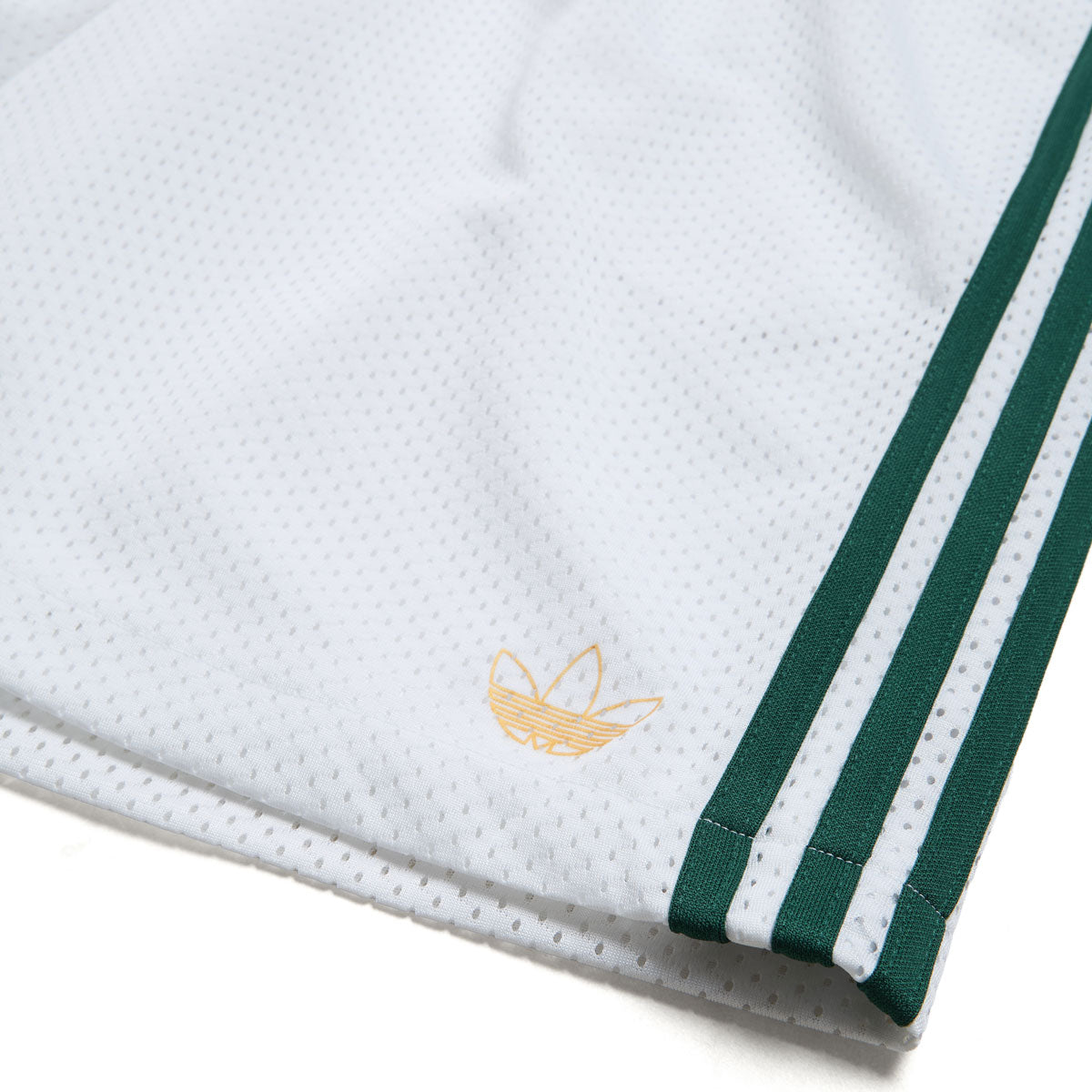 Adidas Tyshawn B Shorts - White/Matte Gold/Collegiate Green image 5