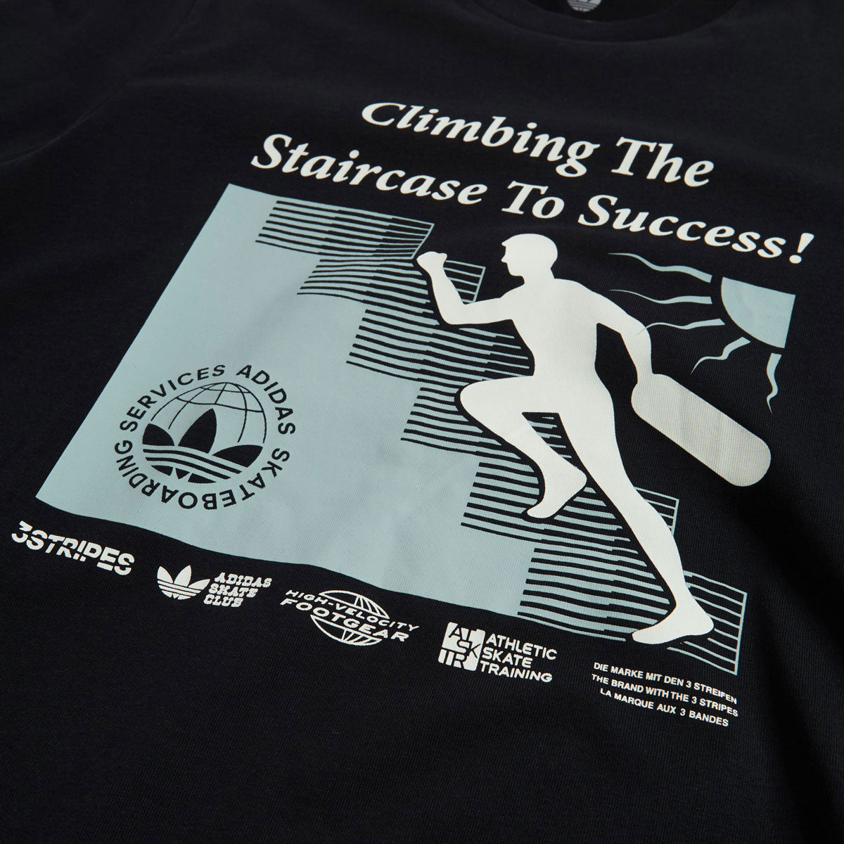 Adidas Skate Staircase T-Shirt - Black image 2