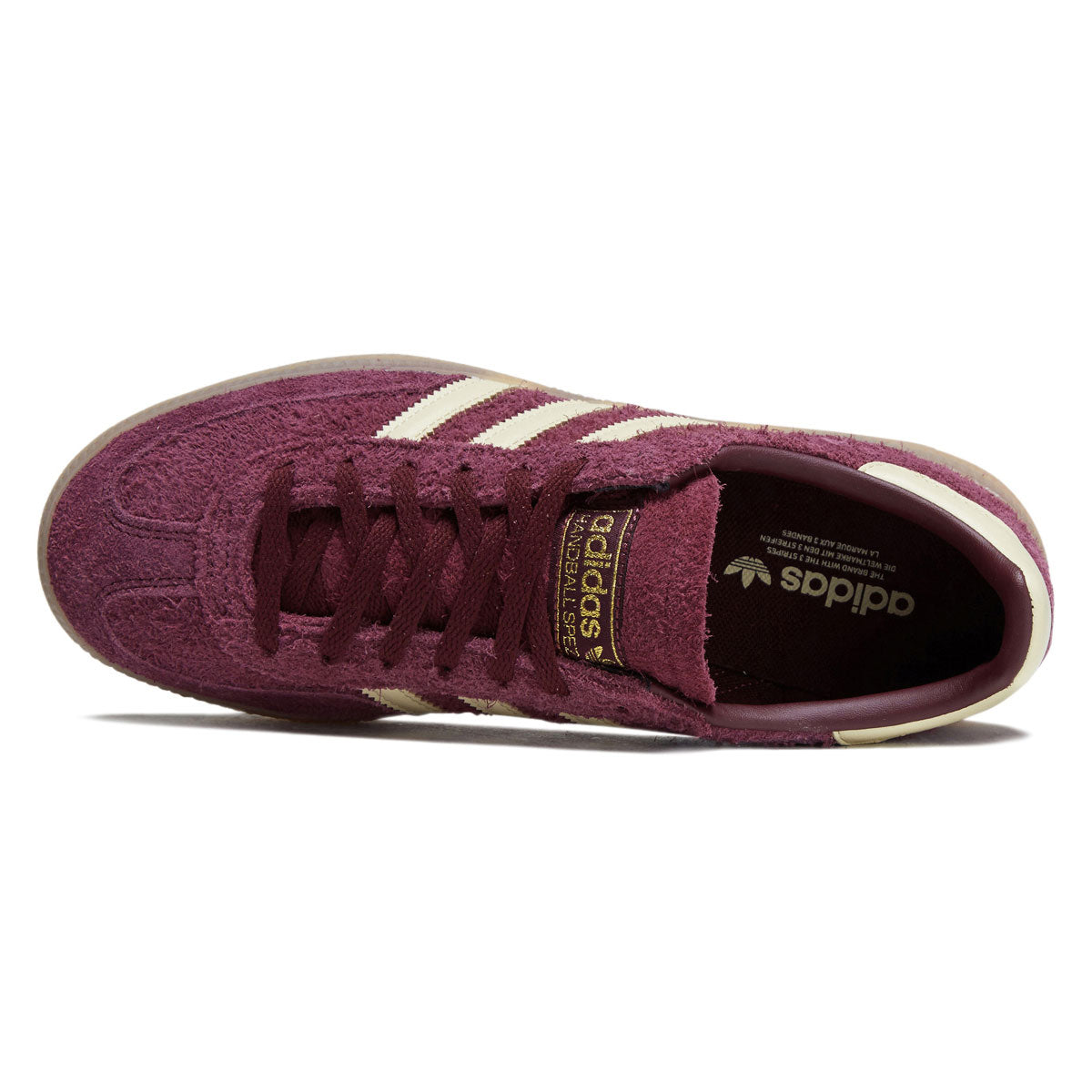 Adidas Womens Handball Spezial Shoes - Maroon/Warm Vanilla/Gold Metallic image 3