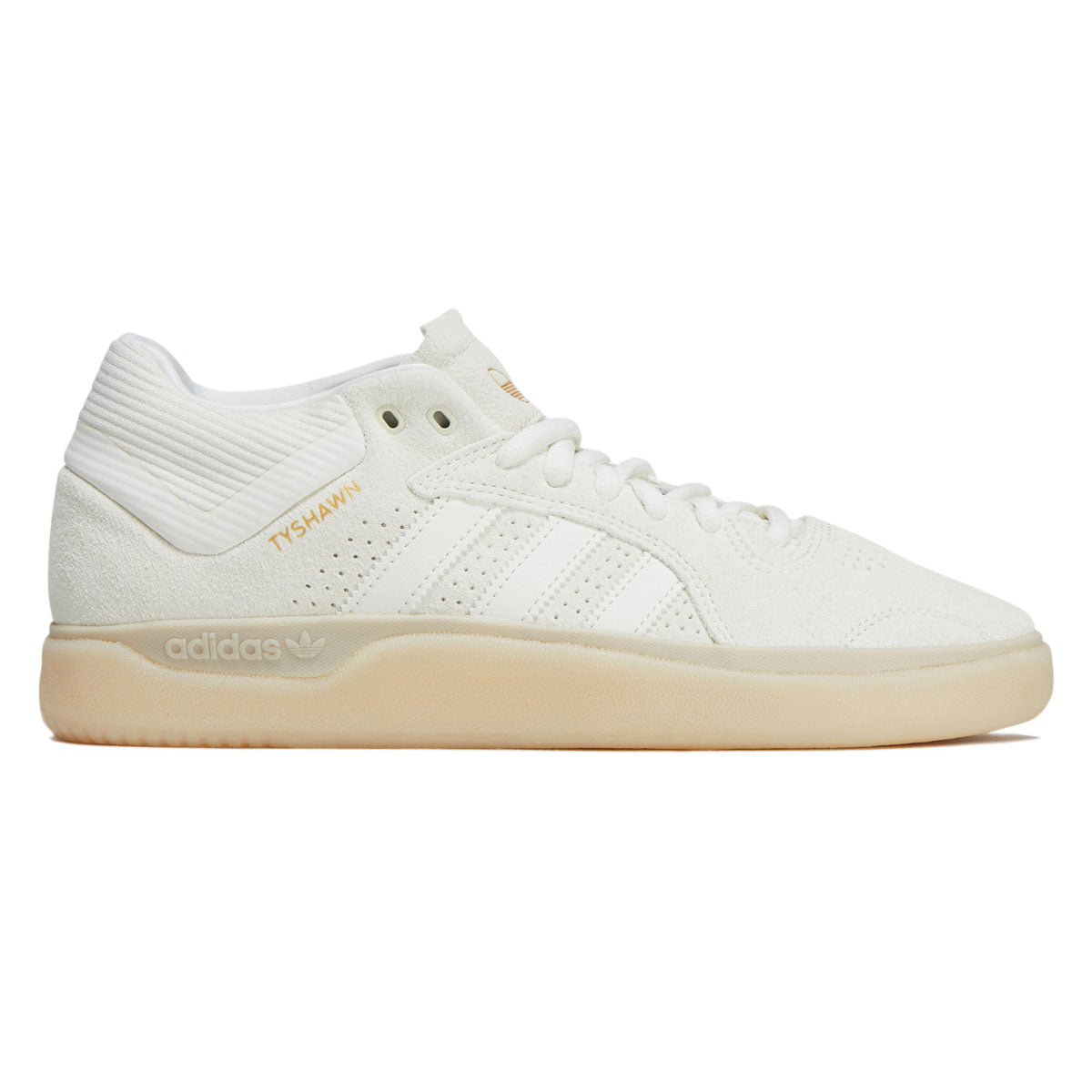 Adidas Tyshawn Shoes - Off White/Off White/Gold Metallic image 1