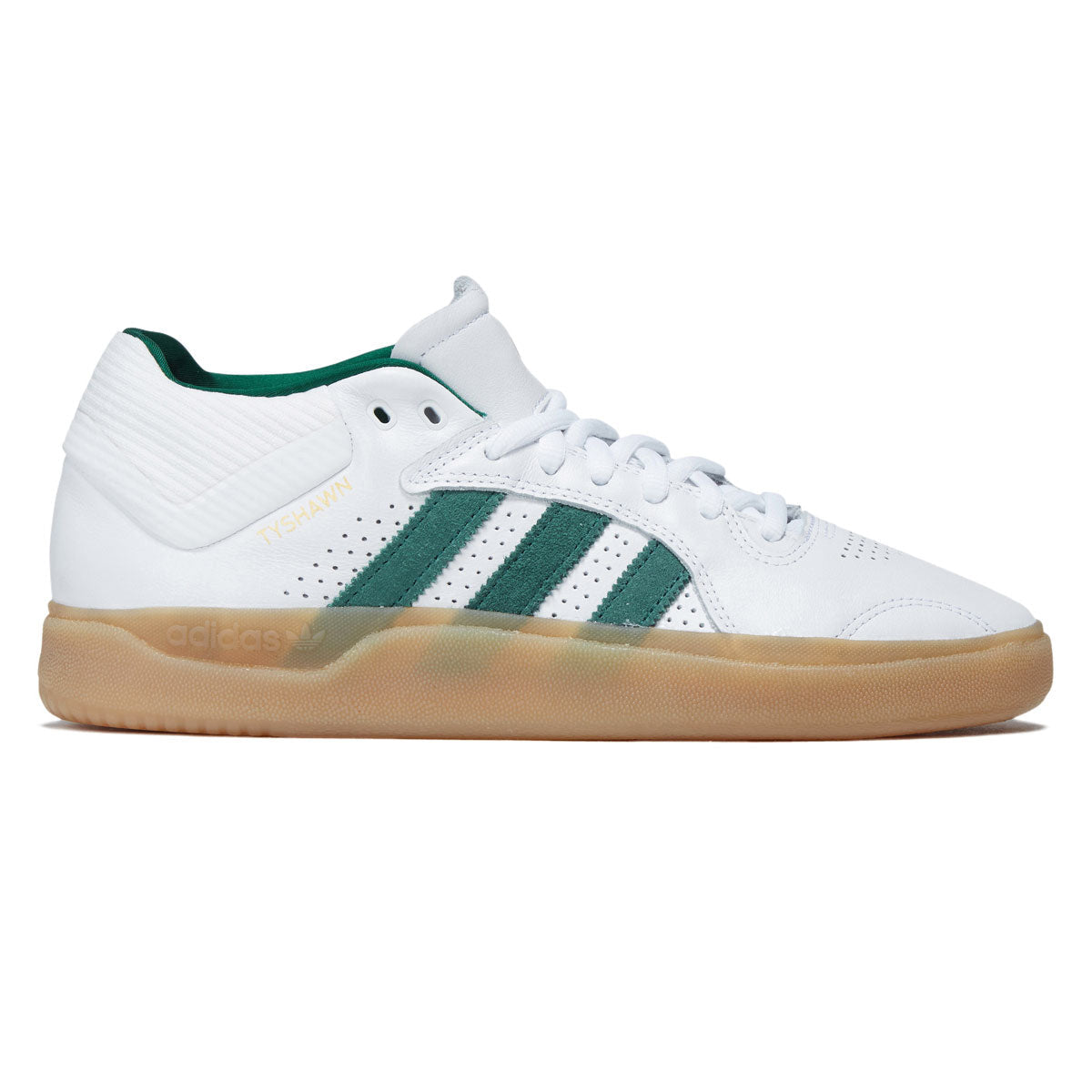 Adidas Tyshawn Shoes - Ftwr White/Collegiate Green/Gum image 1
