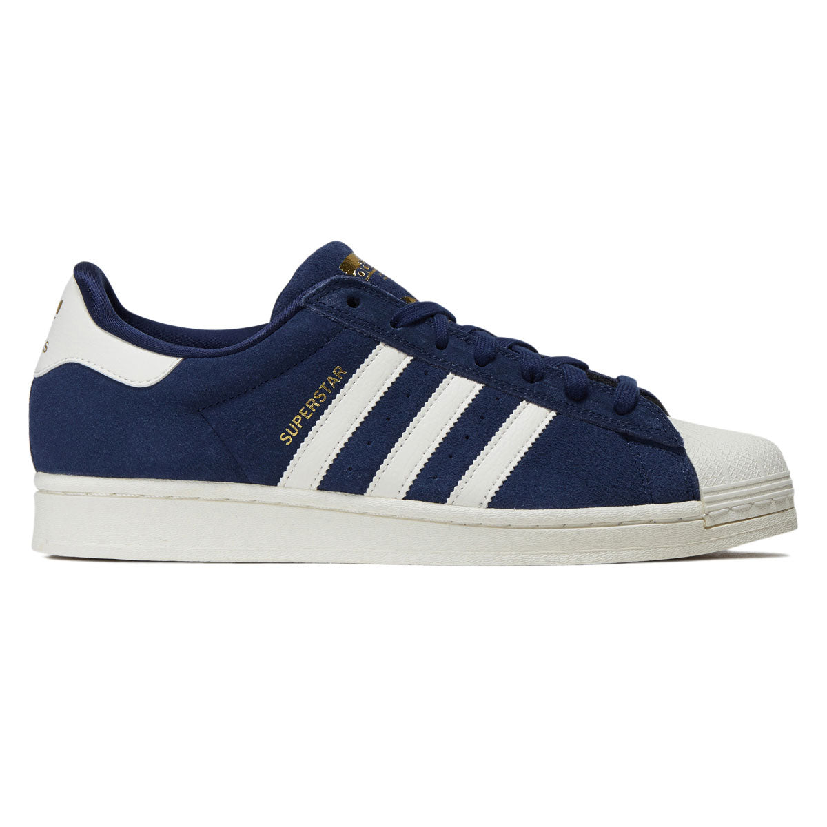 Adidas Superstar ADV Shoes - Dark Blue/Chalk White/Gold Metallic image 1