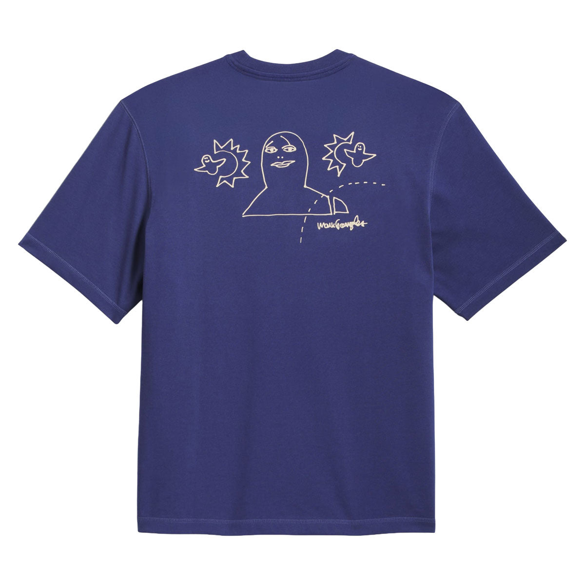 Adidas Gonz Na T-Shirt - Muted Purple/Acid Orange image 2
