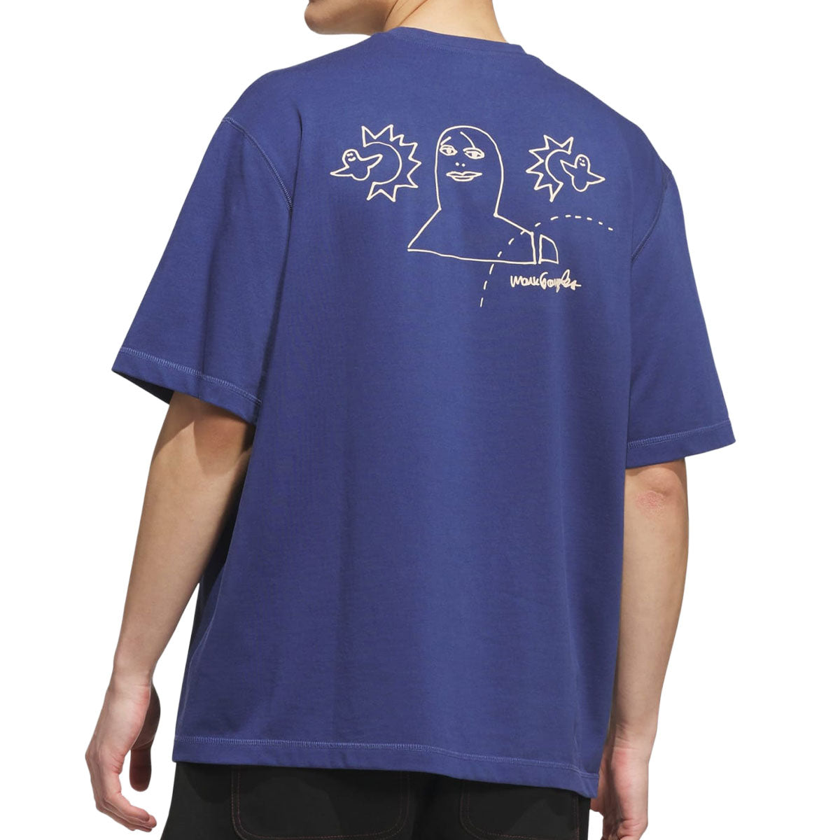 Adidas Gonz Na T-Shirt - Muted Purple/Acid Orange image 4