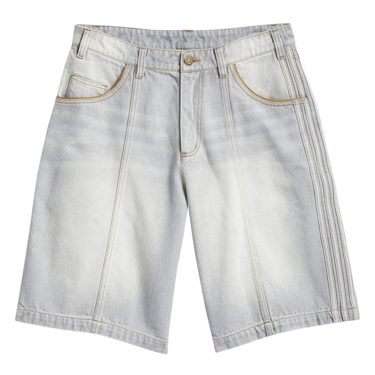 Adidas Tyshawn Washed Denim Shorts - Grey image 1