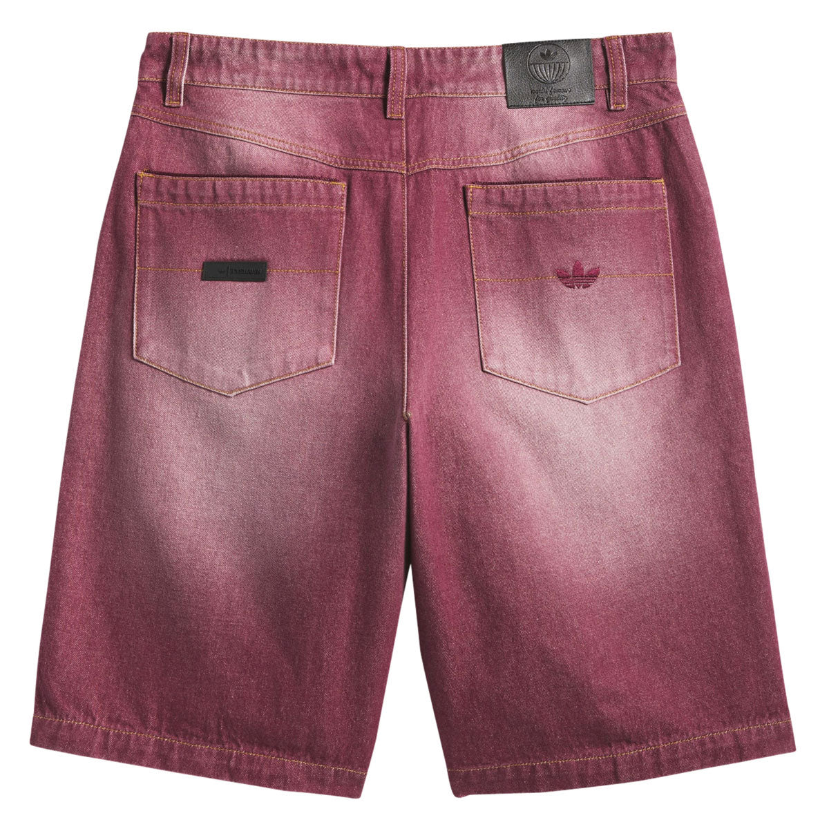 Adidas Tyshawn Washed Denim Shorts - Maroon image 2
