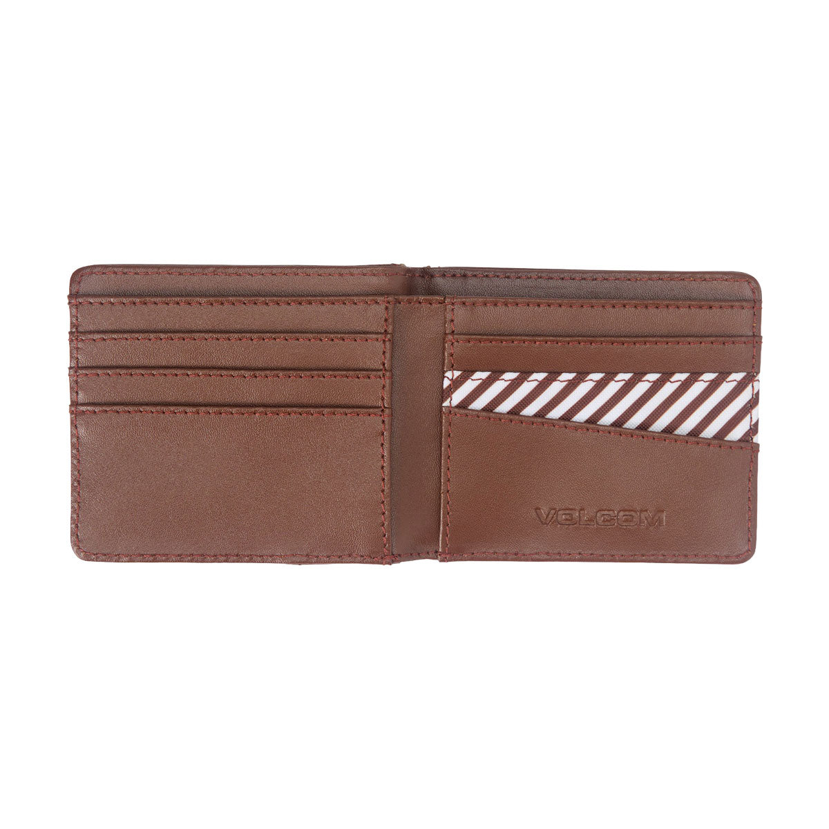 Volcom Pay-a-pal Leather Bifold Wallet - Brown image 2