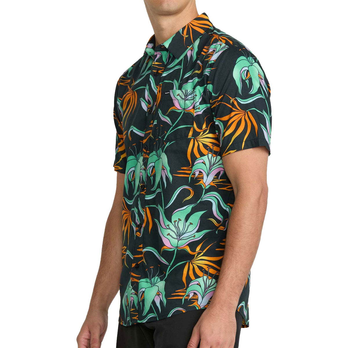 Volcom Brainmelter Floral Shirt - Black/Green – Daddies Board Shop
