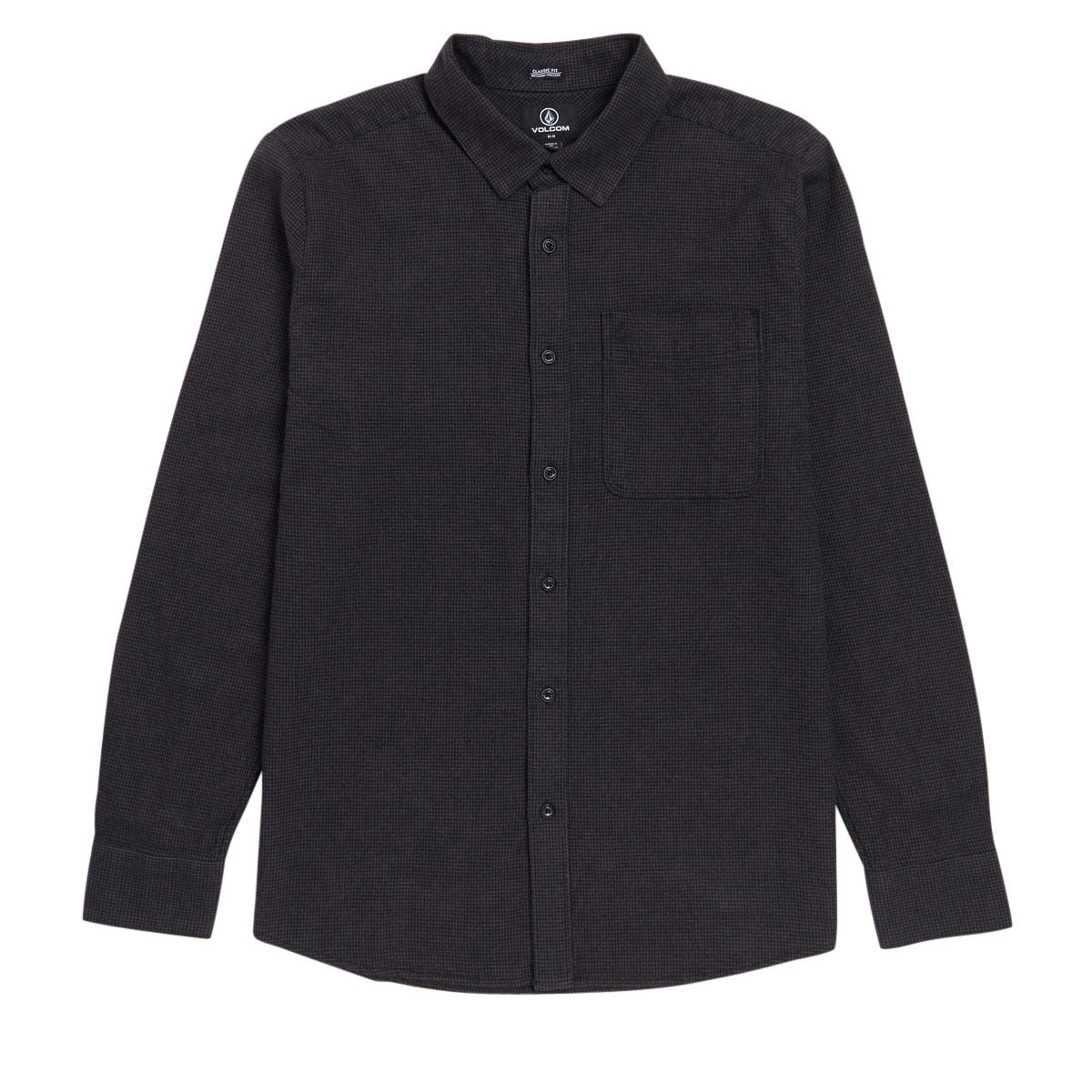 Volcom Date Knight Long Sleeve Shirt - Black Combo image 1