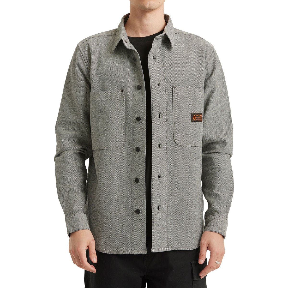 Volcom Levelstone Long Sleeve Shirt - Antique Black image 4