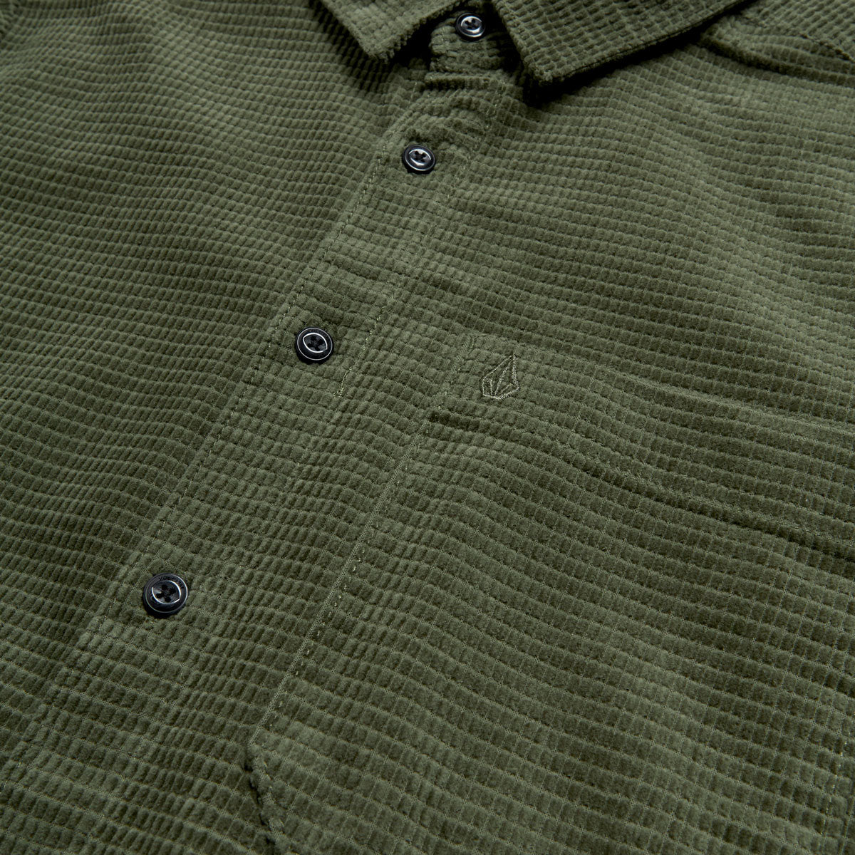 Volcom Fostered Long Sleeve Shirt - Dark Olive image 3